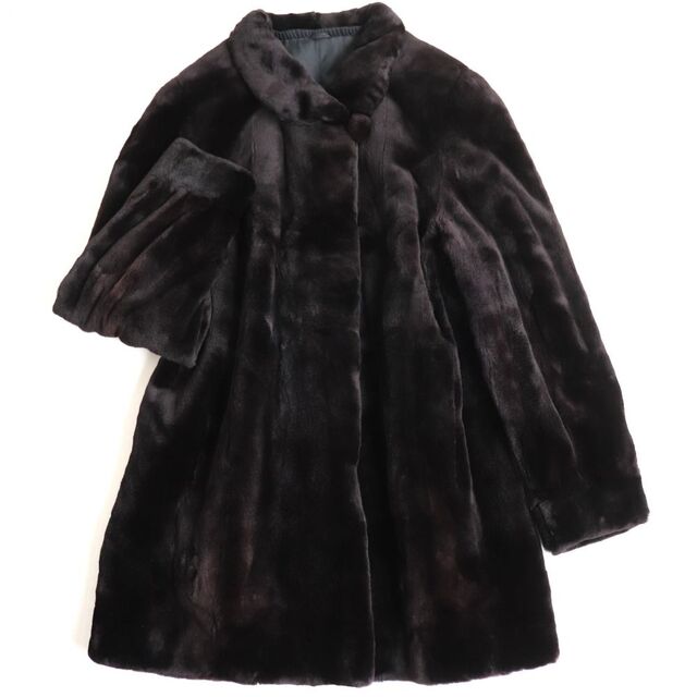 極美品▽SAGA MINK サガシェアードミンク 本毛皮コート ダークブラウン