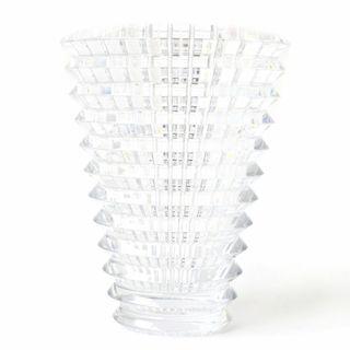 Baccarat バカラ オブジェ 花瓶 EYE アイ フラワーベース S スクエア インテリア 置物  クリスタルガラス   クリア ユニセックス 人気 美品【品】