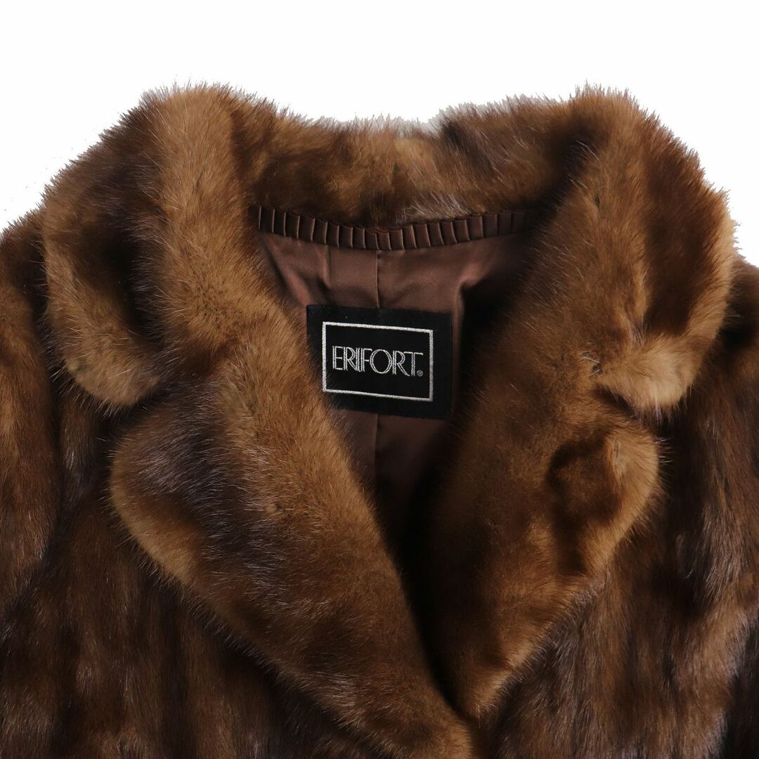 極美品☆ERIFORT MINK ミンク 本毛皮コート 毛質艶やか・柔らか◎-