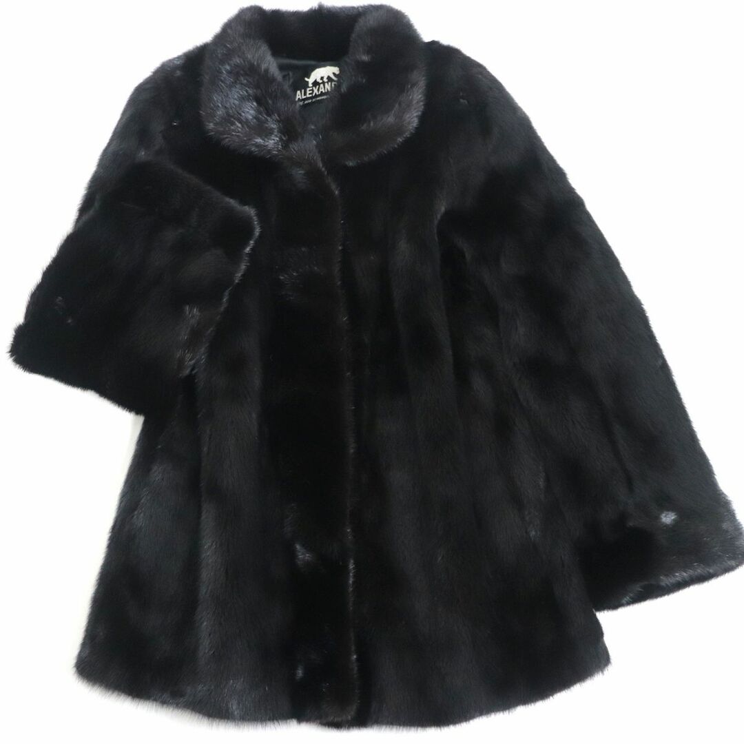 美品 ミンクファーの毛皮コート リアルファー毛皮のコート 送料無料 艶やかな毛皮
