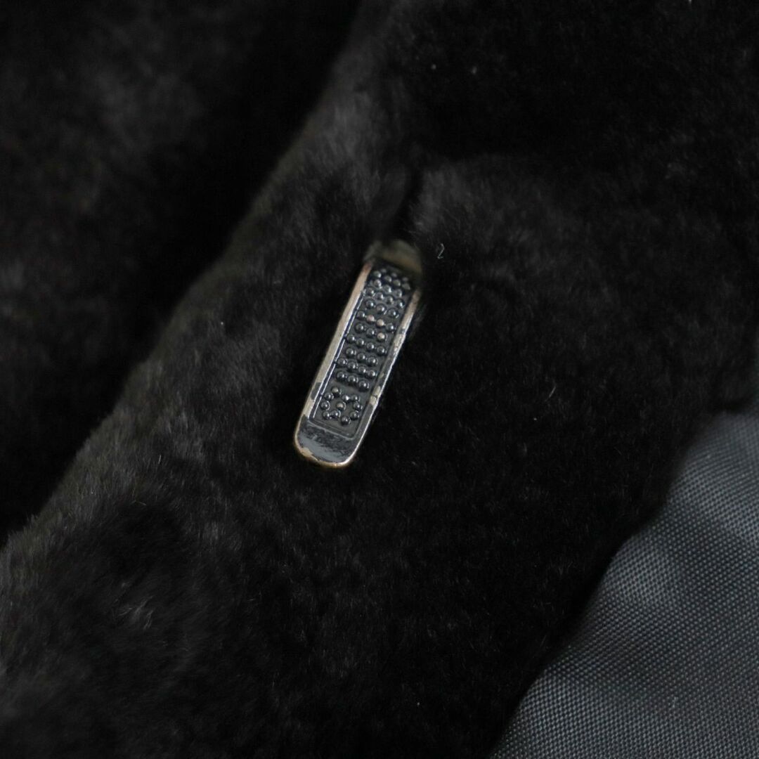 毛並み極美品▼OS FUR MINK シェアードミンク 本毛皮コート ブラック F 毛質柔らか◎ 極美品▼OS FUR MINK シェアードミンク 本毛皮ロングコート ブラック F 毛質柔らか◎