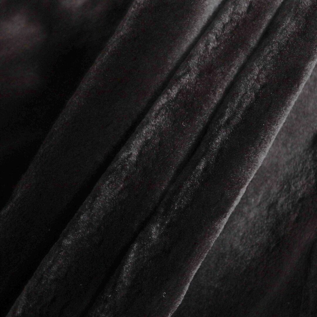 極美品★SAGA MINK　サガミンク×シェアードミンク　本毛皮コート　ダークブラウン（ブラックに近い）　F　毛質柔らか◎
