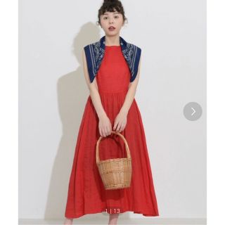 ドットアンドストライプスチャイルドウーマン(Dot&Stripes CHILDWOMAN)のCHILD WOMANリネンワンピース(ロングワンピース/マキシワンピース)