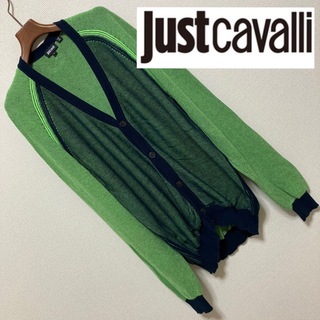 ジャストカヴァリ(Just Cavalli)の良品■JUST CAVALLI■ハニカムバイカラーニットカーディガンネオンカラー(カーディガン)