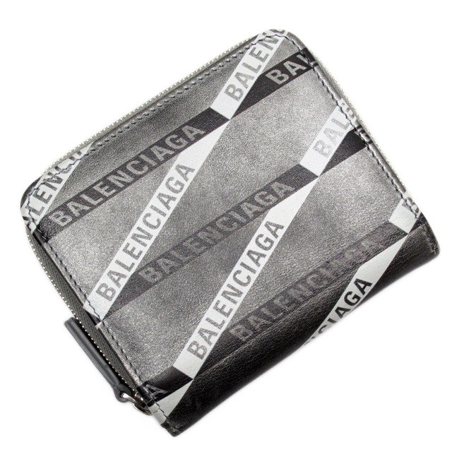 バレンシアガ BALENCIAGA 二つ折り財布 レザー グレー系 ユニセックス 送料無料 h29063a