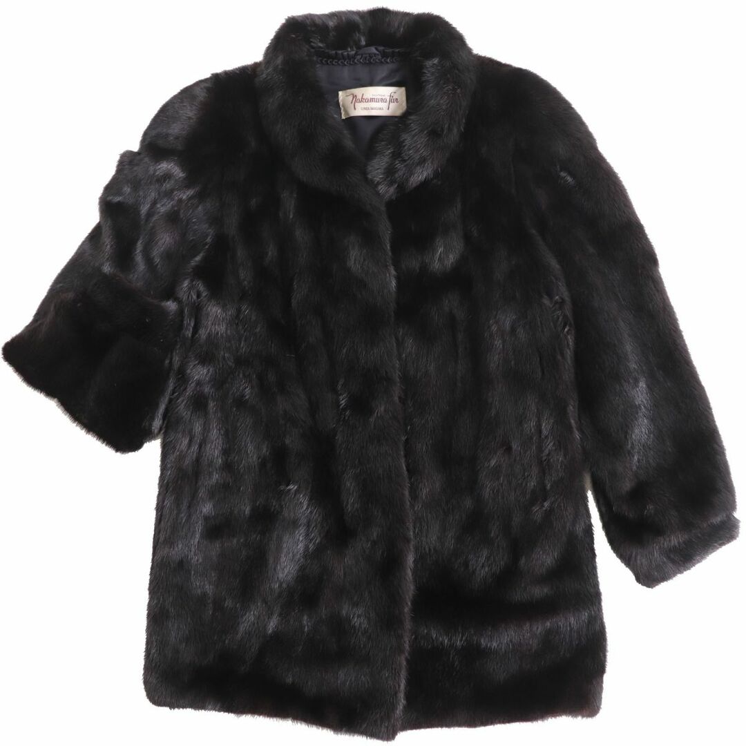 極美品 Nakamura Fur ナカムラファー MINK ミンク 本毛皮コート ダーク