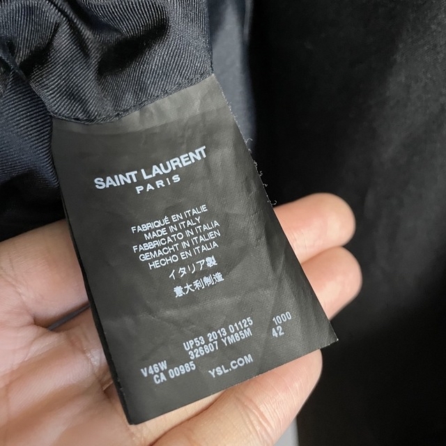 13aw SAINT LAURENT PARISスモーキングジャケット 42