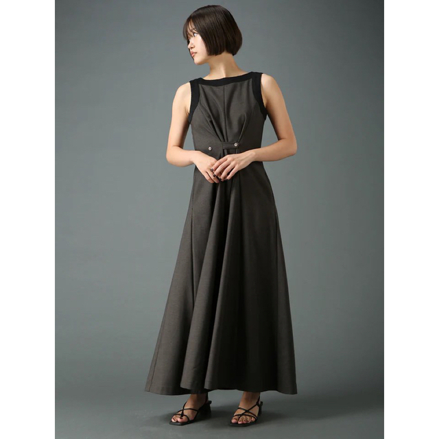 L'Or Contrast Flare Dress レディースのワンピース(ロングワンピース/マキシワンピース)の商品写真