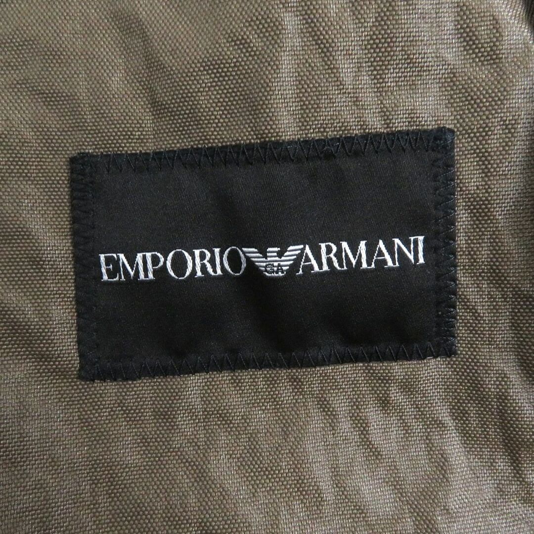 Emporio Armani(エンポリオアルマーニ)の美品□2019年製 黒タグ エンポリオアルマーニ 異素材切り替え トレンチコート/スプリングコート カーキ 希少サイズ/54 ブルガリア製 正規品 メンズのジャケット/アウター(トレンチコート)の商品写真