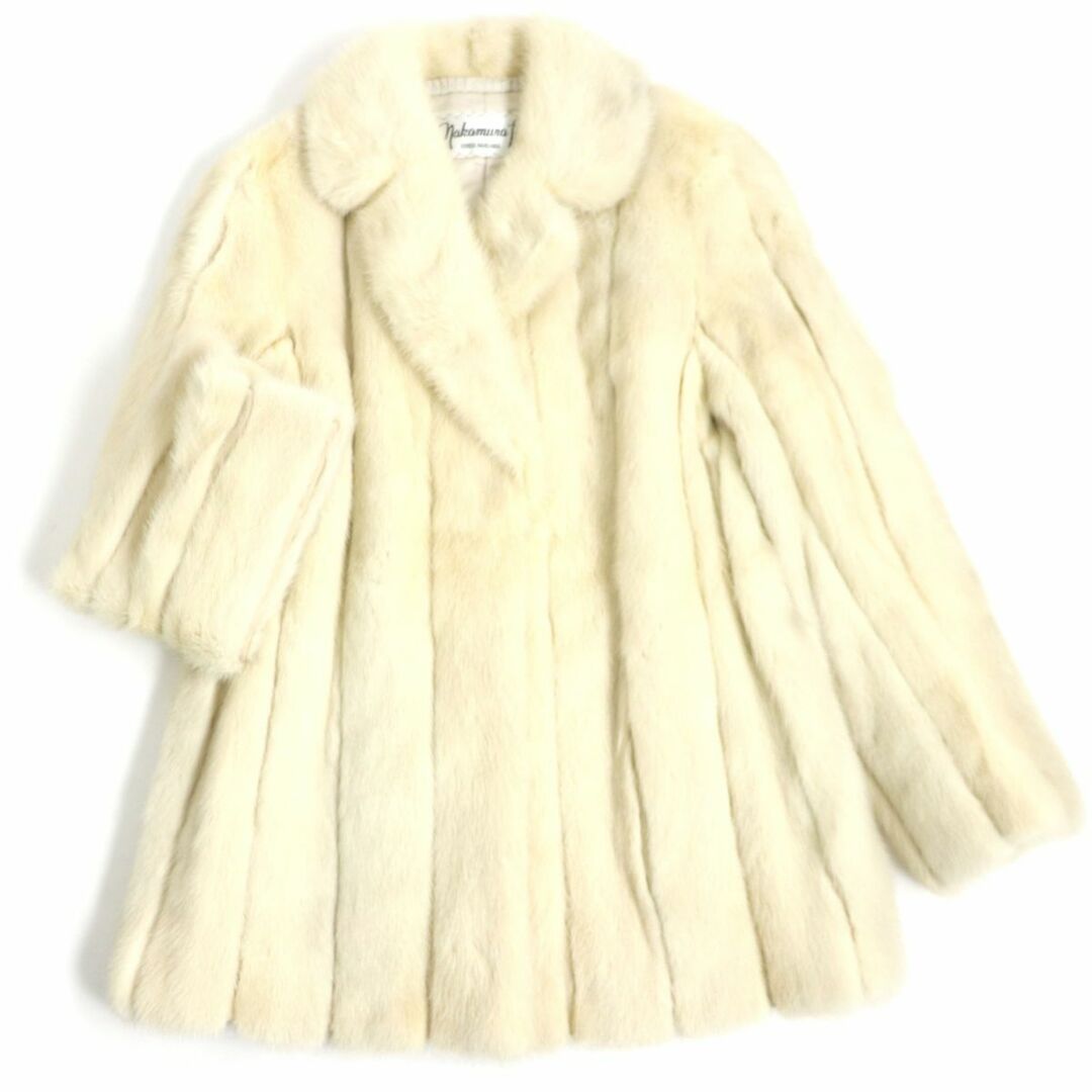 毛並み極美品☆Nakamura Fur　ナカムラファー　MINK　シェアードミンク　本毛皮ロングコート　ダークブラウン　9-11号　毛質柔らか◎