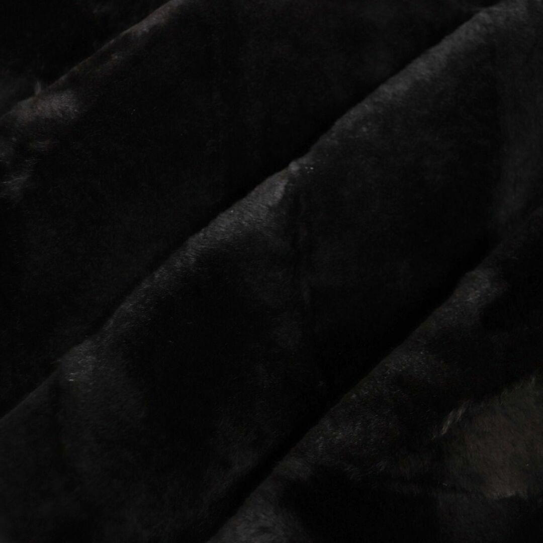 美品☆Altima アルティマ　SAGA MINK　シェアードミンク　切替デザイン　本毛皮コート　ダークネイビー　F　毛質柔らか◎
