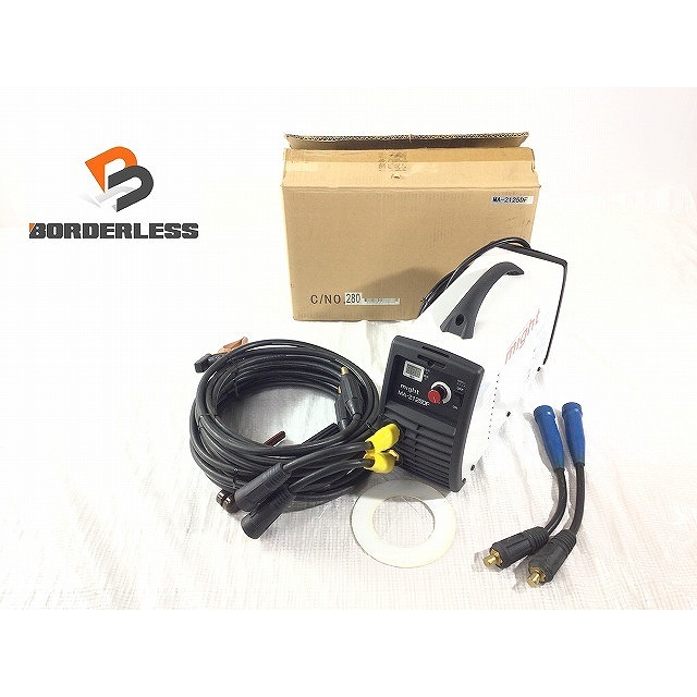 ☆美品☆MAIGHT マイト工業 100V/200V 超小型 直流アーク溶接機 MA-2125DF アース＋クリップ付 デジタル制御 アークウェルダー 67163