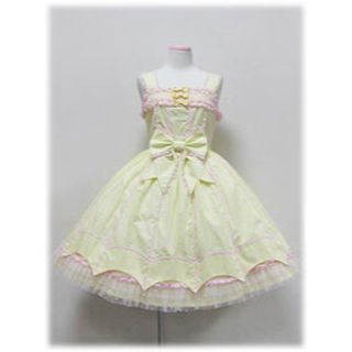 アンジェリックプリティー(Angelic Pretty)のAngelic Pretty パステルストライプジャンパースカート(ひざ丈ワンピース)