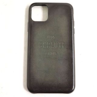 極美品▽Berluti ベルルッティ ロゴ入り iPhone11 Pro Max レザー ...