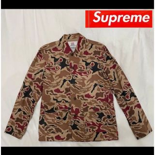 シュプリーム(Supreme)の【レア】supreme UTILITY JACKET カモフラ　シャツ　コットン(シャツ)