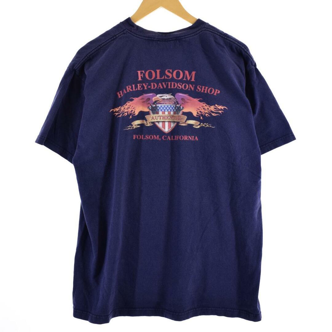 古着 ハーレーダビッドソン Harley-Davidson 両面プリント モーターサイクル バイクTシャツ USA製 メンズXL /eaa319930