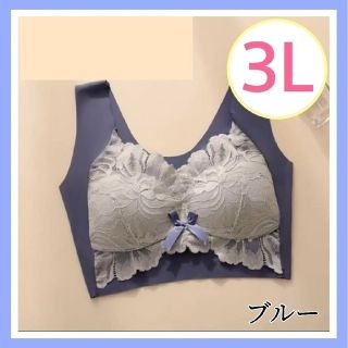 ㊵【売れ筋商品】シームレスブラ ナイト用 パープル ブルー 3L XXL(その他)