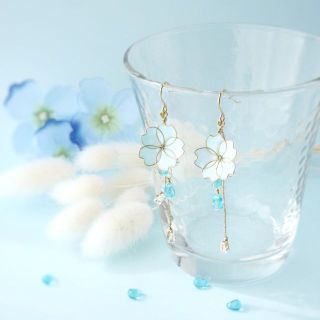 露草桜~桜がしずくに変わる時季~　イヤリング(イヤリング)