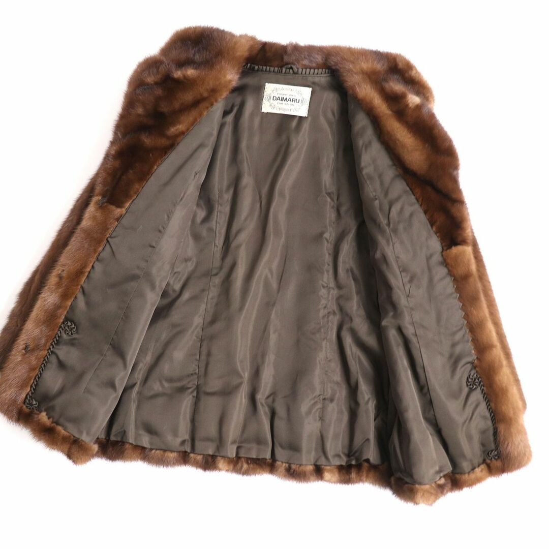 極美品★White Bear MINK ホワイトベアー ミンク 本毛皮コート M 毛質艶やか・柔らか◎