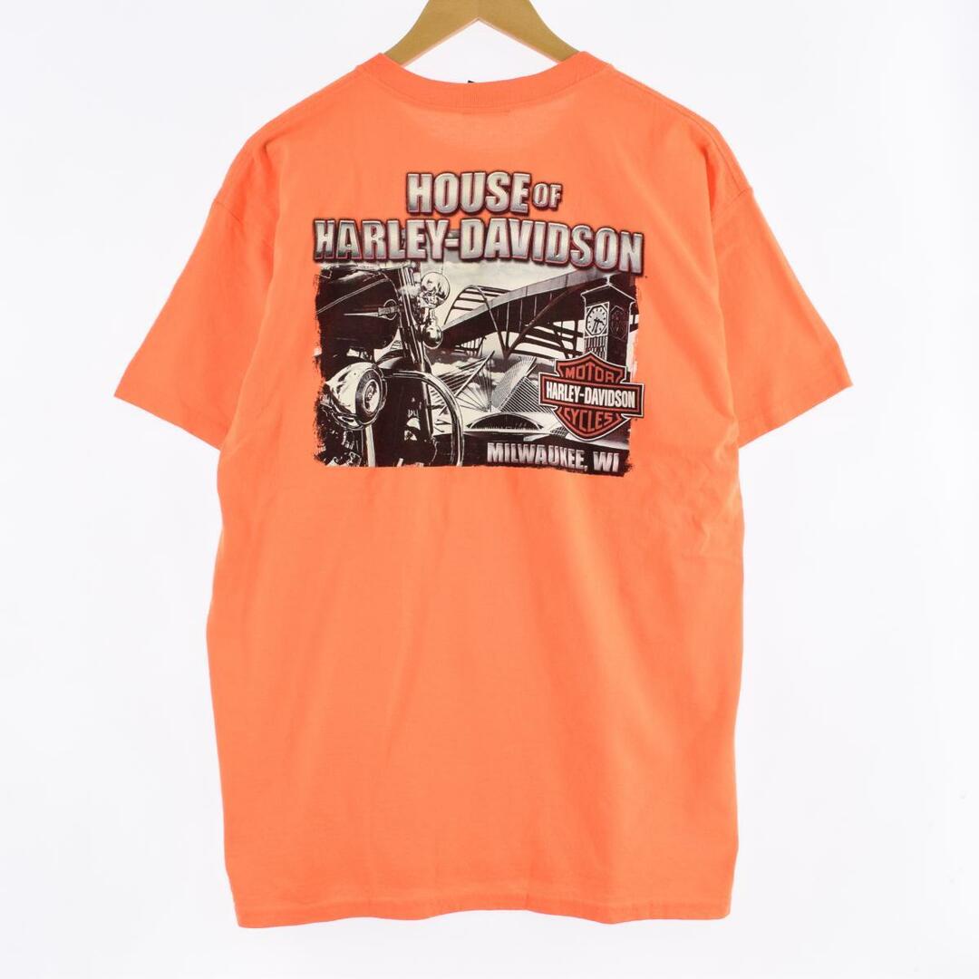 古着 ハーレーダビッドソン Harley-Davidson 両面プリント モーターサイクル バイクTシャツ メンズL /eaa319947