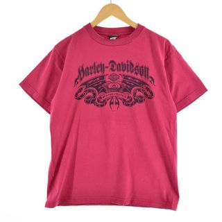 ハーレーダビッドソン(Harley Davidson)の古着 HOLOUBEK Harley-Davidson ハーレーダビッドソン 両面プリント モーターサイクル バイクTシャツ USA製 メンズM /eaa319942(Tシャツ/カットソー(半袖/袖なし))