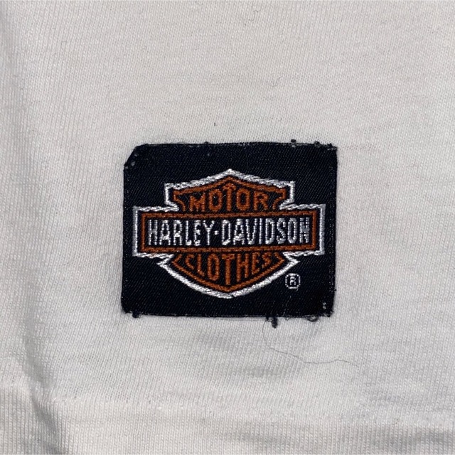 ハーレーダビッドソン ホワイト XL 80S USA製ヴィンテージTシャツ 3