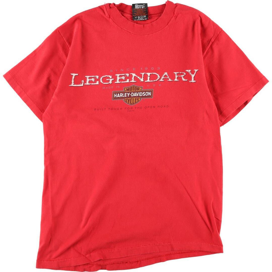 90年代 ヘインズ Hanes BEEFY-T 両面プリント モーターサイクル バイクTシャツ メンズL ヴィンテージ /eaa322347
