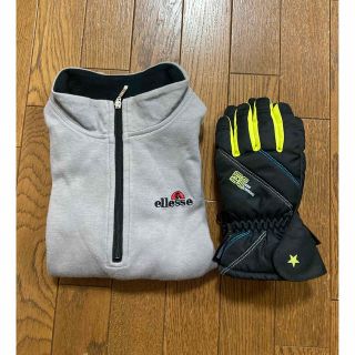 エレッセ(ellesse)のスキーインナー　エレッセ110cm と グローブ110-120cm　セット(ウエア/装備)