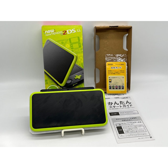 ニンテンドー2DS(ニンテンドー2DS)の【完品】 Newニンテンドー2DS LL ブラック×ライム 本体 動作品 エンタメ/ホビーのゲームソフト/ゲーム機本体(携帯用ゲーム機本体)の商品写真