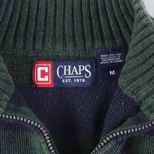 チャップス CHAPS ボーダー柄 コットンニットハーフジップセーター ...