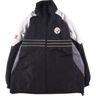 リーボック(Reebok)の古着 リーボック Reebok NFL TEAM APPAREL NFL PITTSBURGH STEELERS ピッツバーグスティーラーズ ウインドブレーカー メンズXL /eaa312977(ナイロンジャケット)