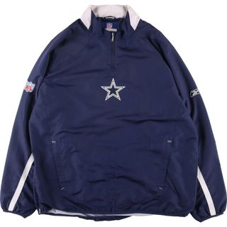 リーボック(Reebok)の古着 90年代 リーボック Reebok NFL TEAM APPAREL NFL DALLAS COWBOYS ダラスカウボーイズ ウォームアッププルオーバー メンズXXL ヴィンテージ /eaa312990(ナイロンジャケット)