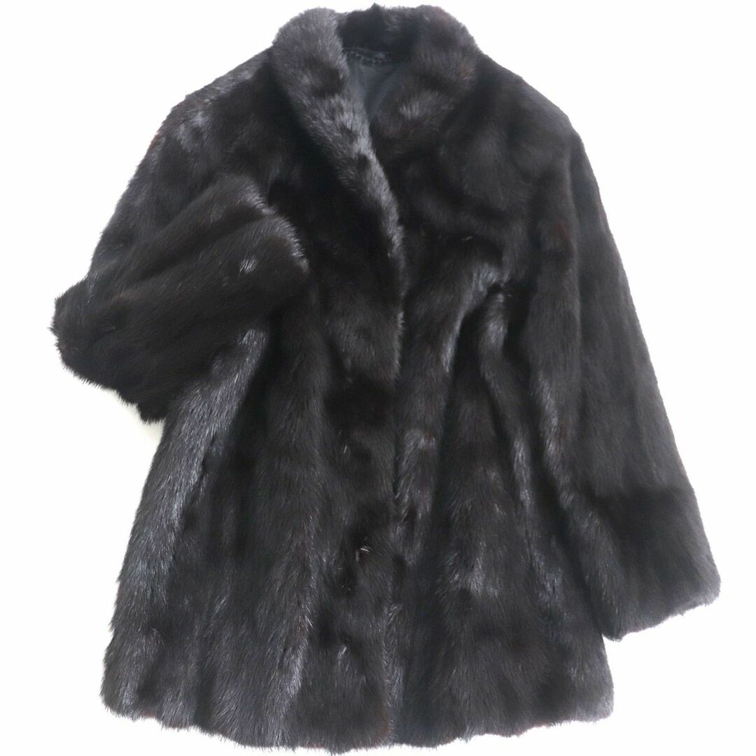 超安いオンライン 極美品◇SAGA MINK サガミンク 本毛皮コート ダーク