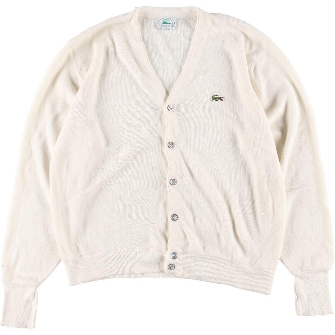 古着 80年代 ラコステ LACOSTE IZOD アクリルニットカーディガン USA製