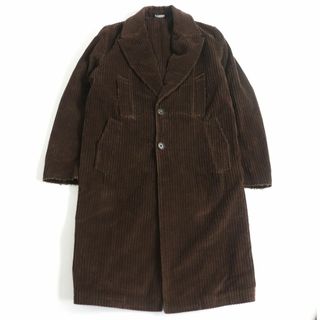 良品★正規品 CARUSO カルーゾ 襟元アストラカンファー・ベルト付 ダブル チェスターコート レディース ネイビー×ブラック イタリア製