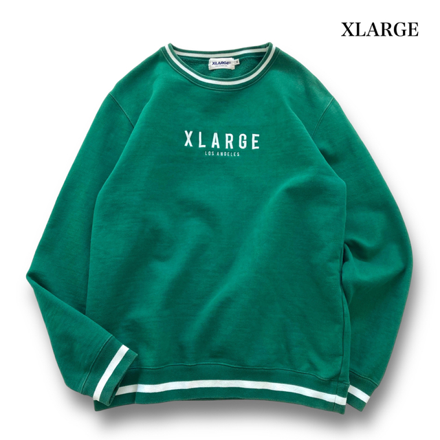 【完売モデル】XLARGE スウェット ゆるだぼ 超デカロゴ グレー  L