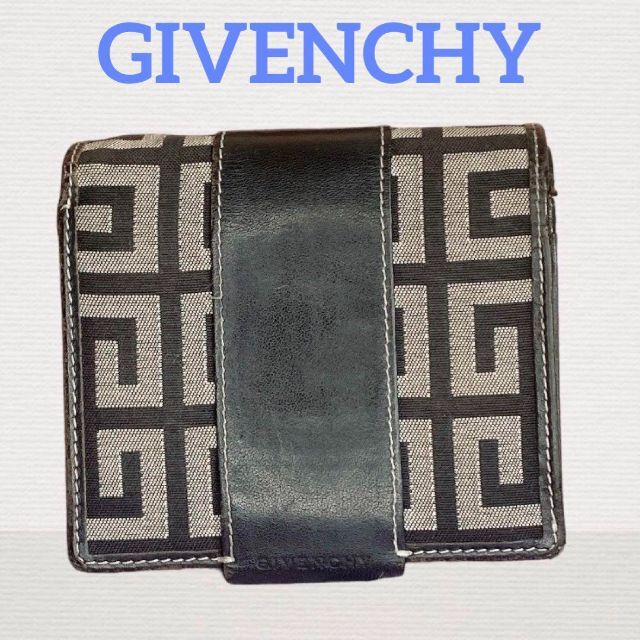 GIVENCHY - ジバンシー GIVENCHY 二つ折り 財布 ブラウン キャンバス