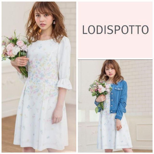 LODISPOTTO チェックローズパネルワンピース M 美品