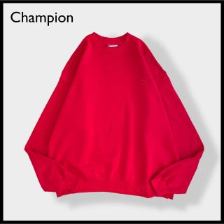 チャンピオン(Champion)の【champion】2XL ビッグシルエット 刺繍ロゴ ワンポイント スウェット(スウェット)