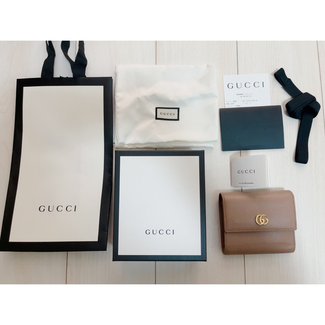 Gucci(グッチ)のGUCCI 三つ折り財布  GG マーモント ダスティピンク レディースのファッション小物(財布)の商品写真