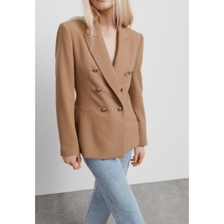 ザラ(ZARA)の新品未使用☆ZARA ダブルブレスト ピケ ブレザー(テーラードジャケット)