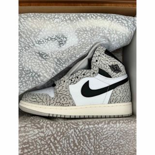 ナイキ(NIKE)のNIKE aj1 white cementナイキエアジョーダン1ホワイトセメント(スニーカー)