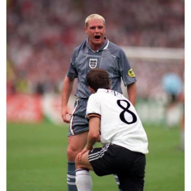 イングランド代表1996 EUROアウェイユニフォーム#8ガスコイン　サイン入り