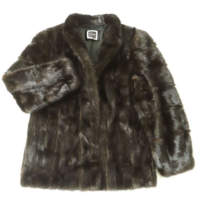 極美品☆SAGA MINK サガミンク シェアードミンク デザイン 本毛皮