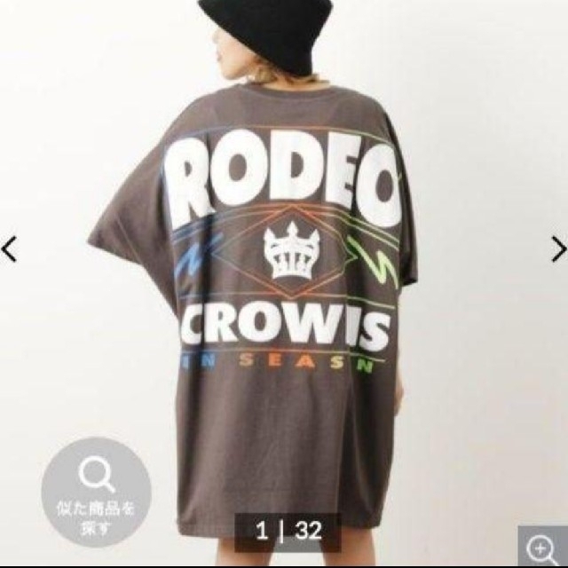 RODEO CROWNS WIDE BOWL(ロデオクラウンズワイドボウル)のロデオクラウンズワイドボウル FOAM LOGO ドルマンワンピース 新品未使用 レディースのワンピース(ひざ丈ワンピース)の商品写真