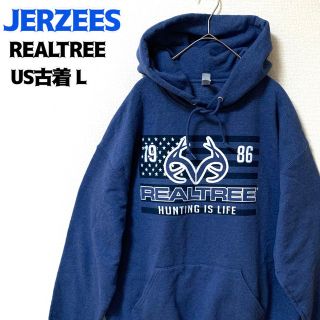 ジャージーズ(JERZEES)のUS古着 ジャージーズ  スウェットパーカー リアルツリーロゴ ゆるだぼ  L (パーカー)