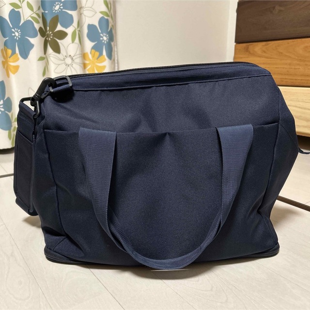 MUJI (無印良品)(ムジルシリョウヒン)の荷物の量で広げられる  撥水 ボストンバッグ ネイビー レディースのバッグ(ボストンバッグ)の商品写真