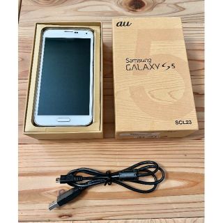 ギャラクシー(Galaxy)の【中古】GALAXY S5（SCL23） 赤ロム(スマートフォン本体)