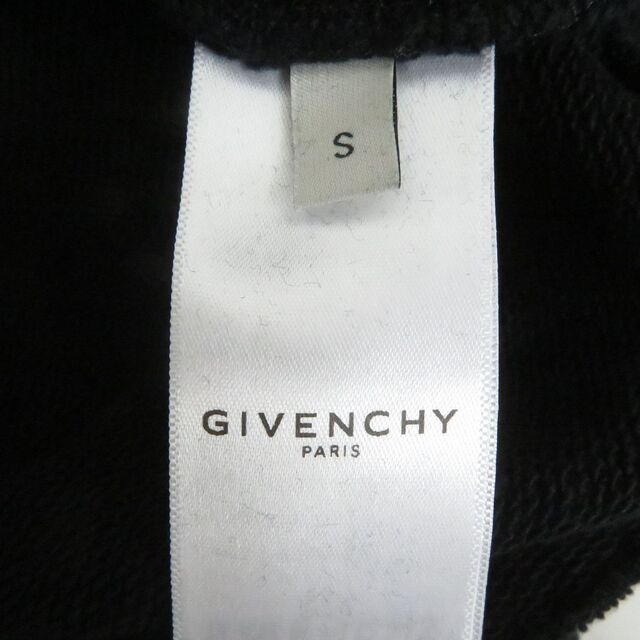 GIVENCHY(ジバンシィ)の美品□21SS GIVENCHY/ジバンシィ BMJ0A230AF シルバーライン エンボスロゴ プルオーバー スウェットパーカー/フーディー ブラック S 正規品 メンズのトップス(パーカー)の商品写真