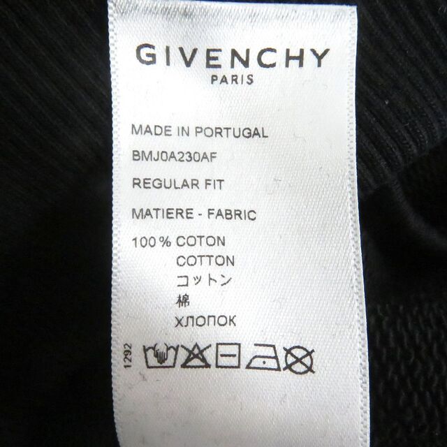 GIVENCHY(ジバンシィ)の美品□21SS GIVENCHY/ジバンシィ BMJ0A230AF シルバーライン エンボスロゴ プルオーバー スウェットパーカー/フーディー ブラック S 正規品 メンズのトップス(パーカー)の商品写真